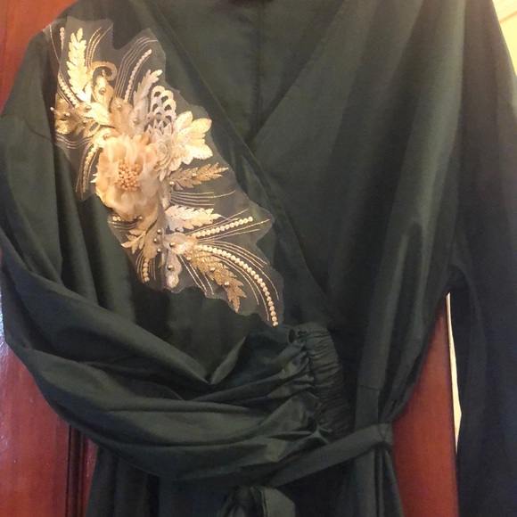 Emerald green long sleeve maxi - Picture 5 of 6